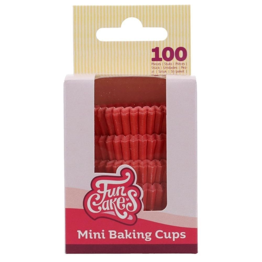Red - Mini Baking Cups x 100