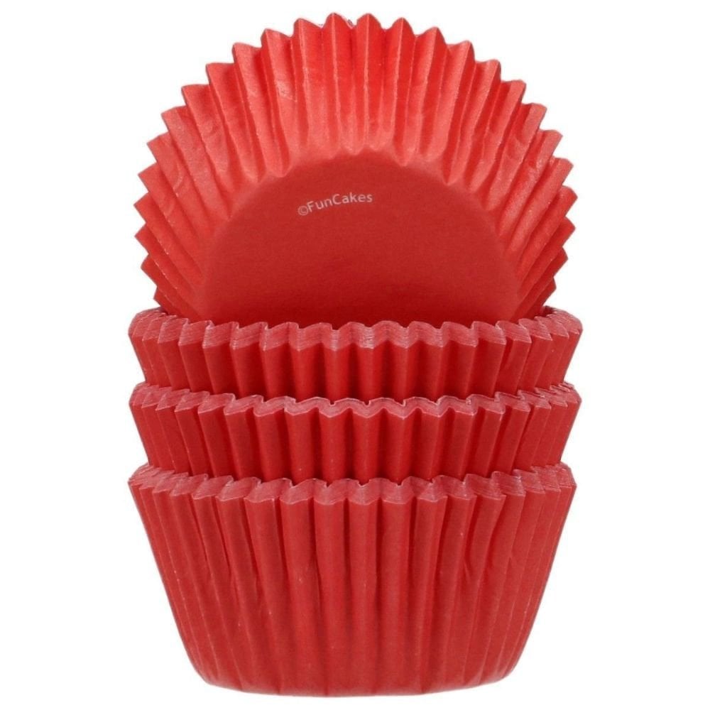 Red - Mini Baking Cups x 100