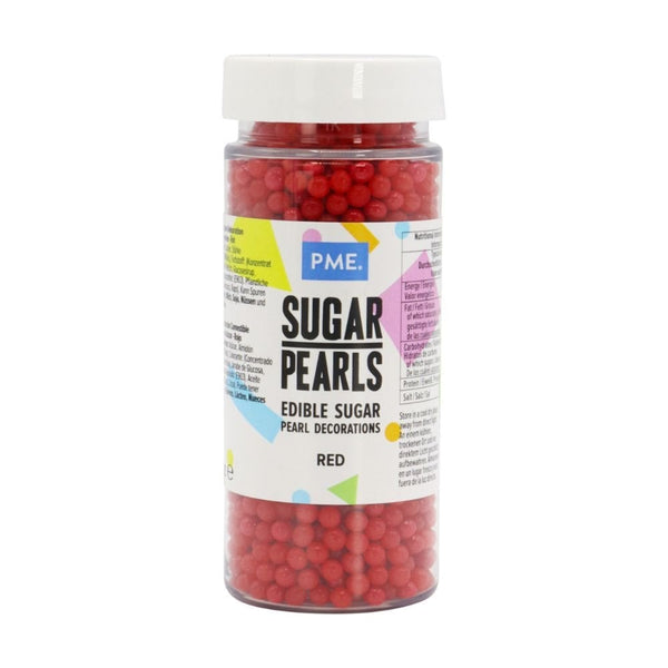 Red - 4mm Sugar Pearls 100g