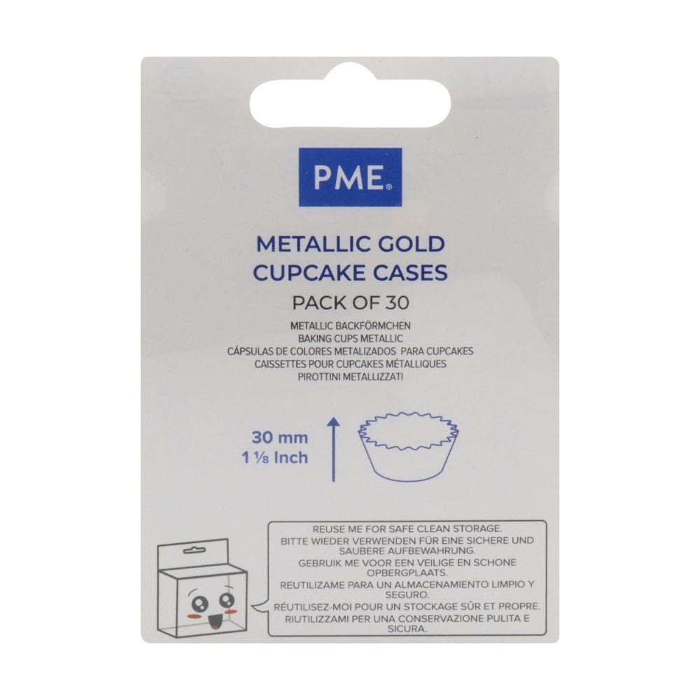 Metallic Cupcake Cases x 30 - Gold