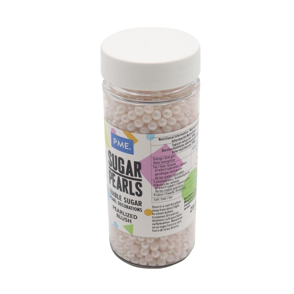 Pearlised Blush - 4mm Sugar Pearls 100g
