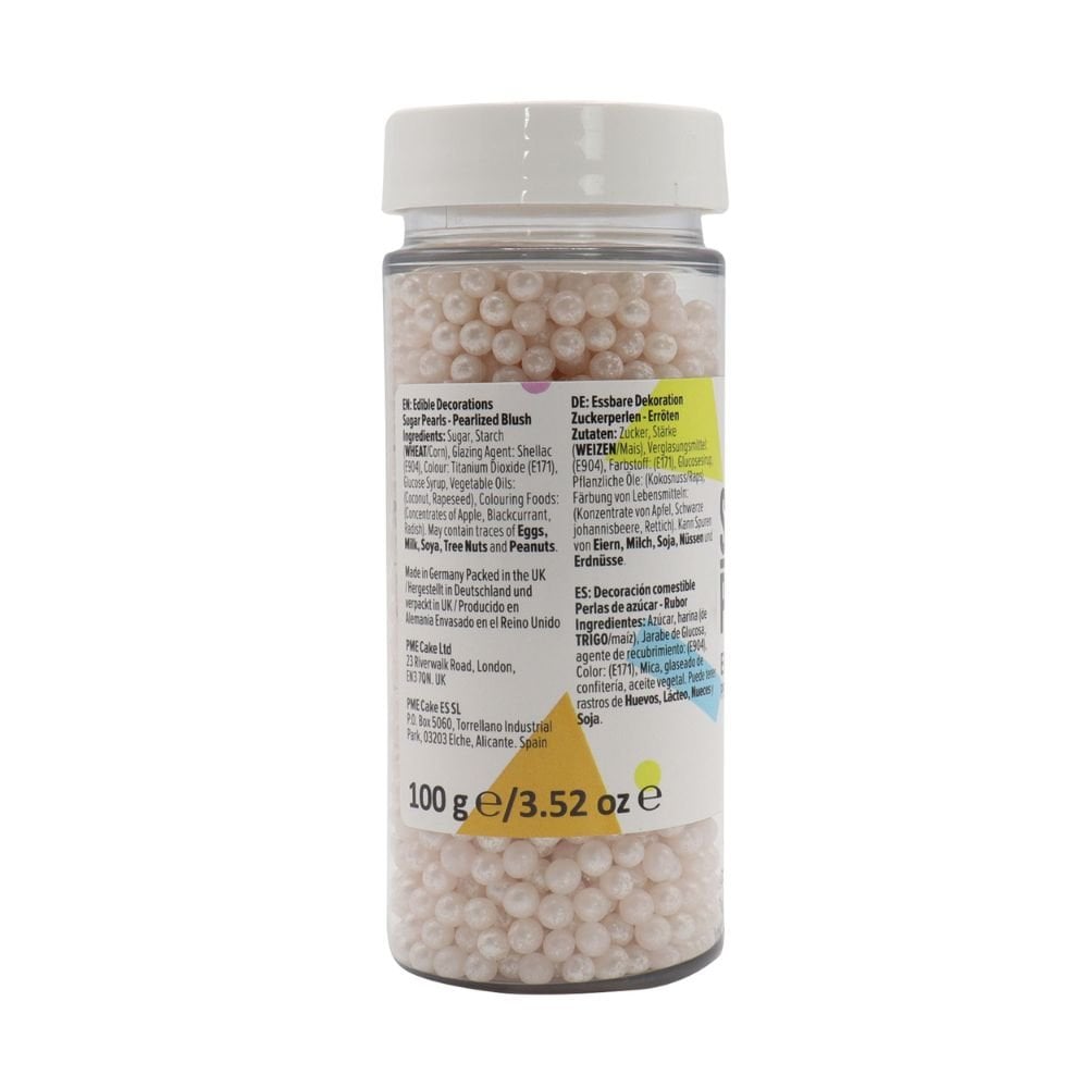 Pearlised Blush - 4mm Sugar Pearls 100g