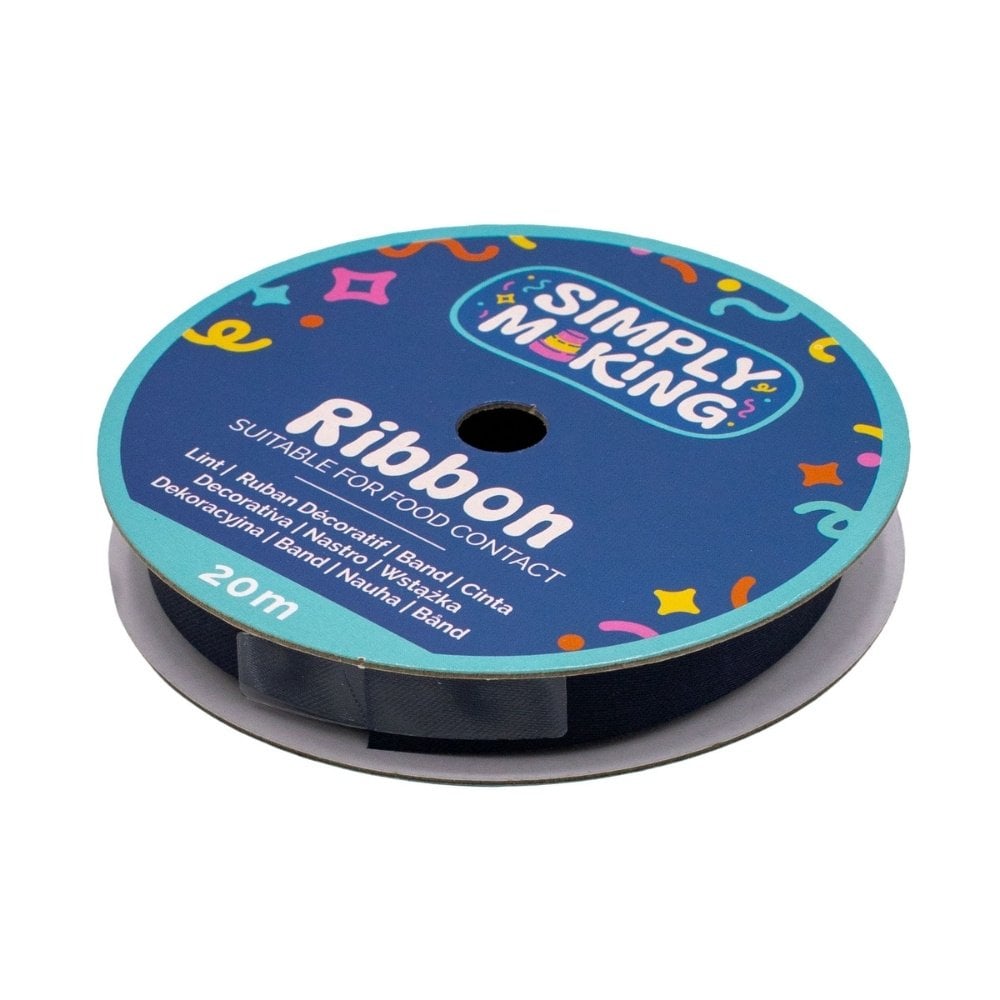 Navy Food-Safe Ribbon x 20 Metres