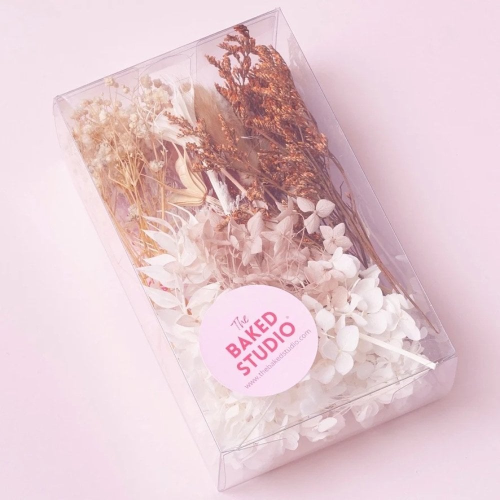 Natural, Latte, Nude & White Deluxe Mixed Dried Flower Box