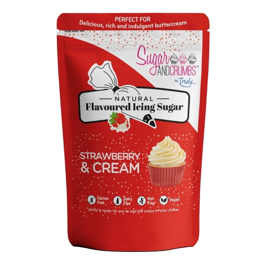 Strawberries & Cream - Natural Flavoured Icing Sugar 500g