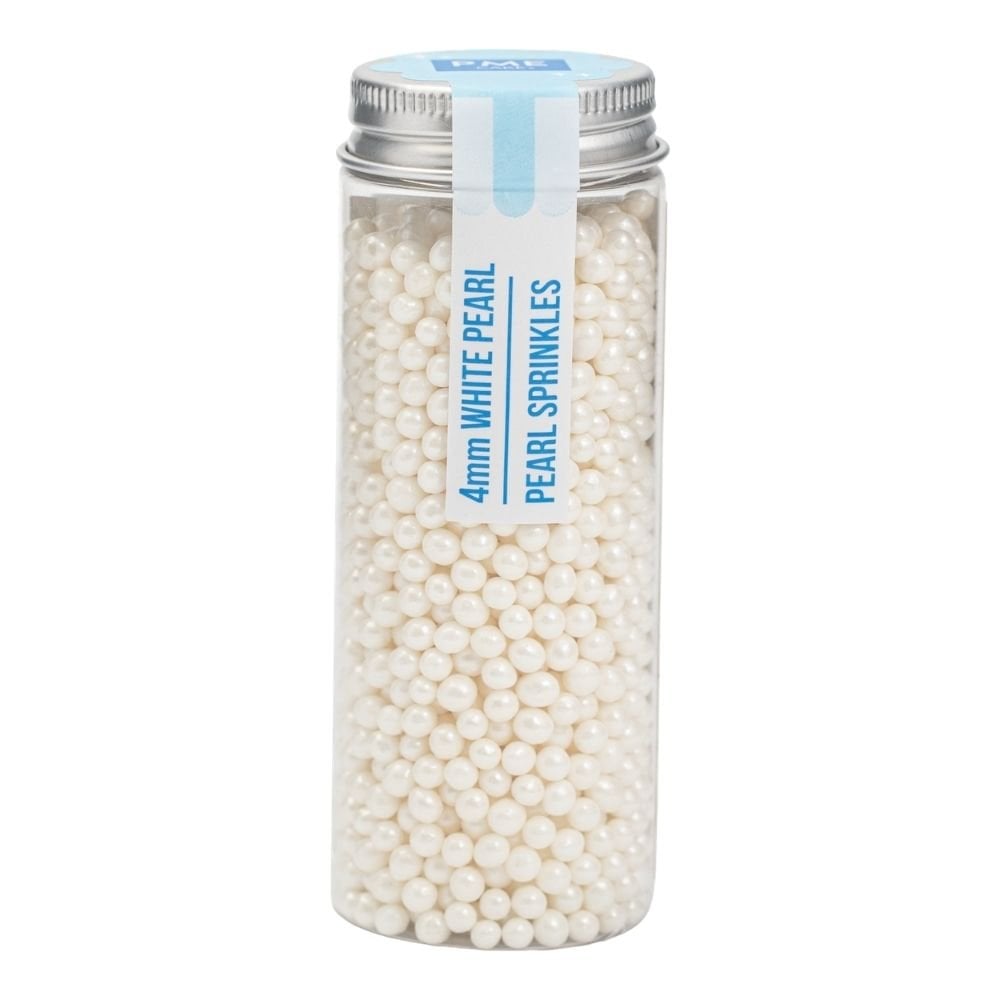 4mm Pearl White Pearl Sprinkles 74g