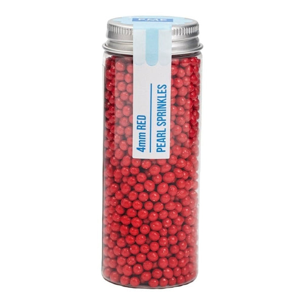 4mm Red Pearl Sprinkles 74g