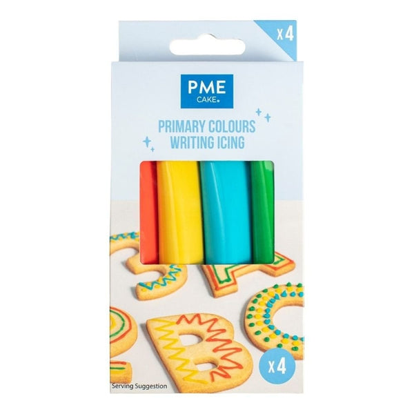 Primary Colours Writing Icing Set of 4