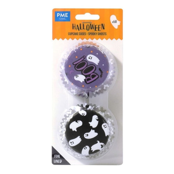 Spooky Ghosts Halloween Foil-Lined Cupcake Cases x 60
