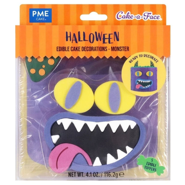 Monster Halloween Edible Cake Decorations Set of 5