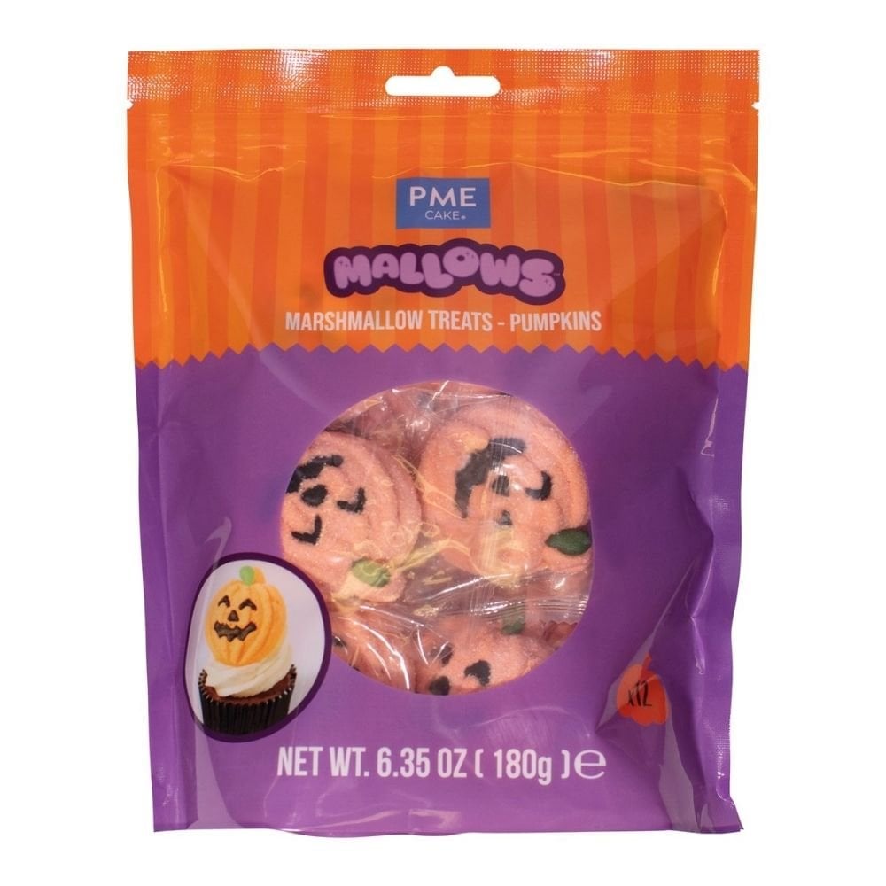 Pumpkin Halloween Marshmallows Pack of 12