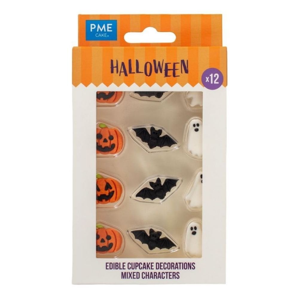 Mixed Halloween Character Edible Cake Decorations Pack of 12