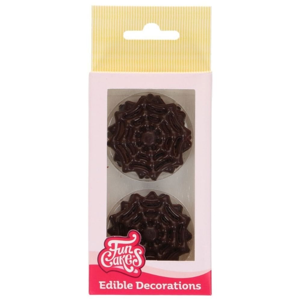 Spider Webs Chocolate Decorations Pack of 6
