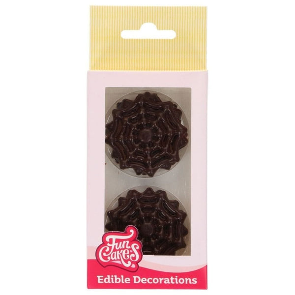 Spider Webs Chocolate Decorations Pack of 6