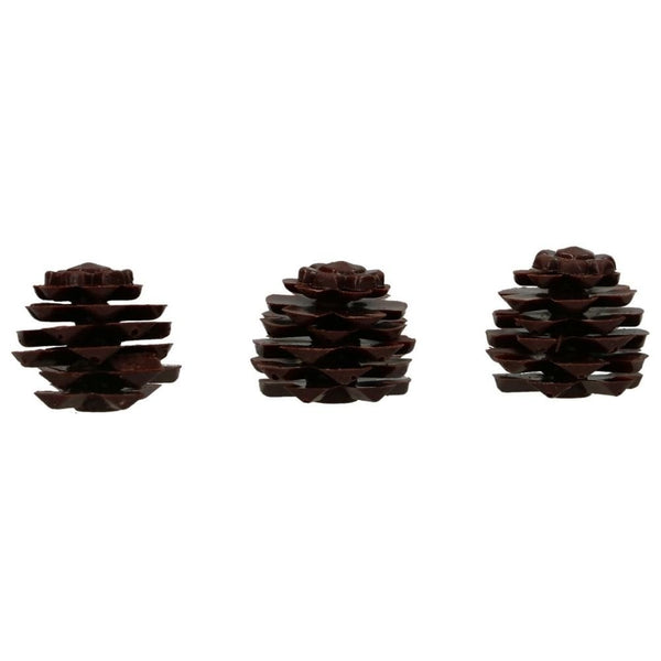 3D Pine Cones Chocolate Decorations Pack of 3
