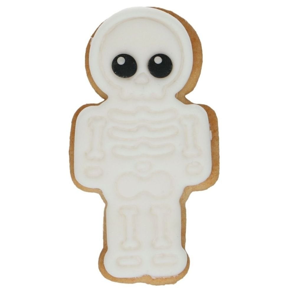 Skeleton Cookie Cutter With Stamp 7.5cm