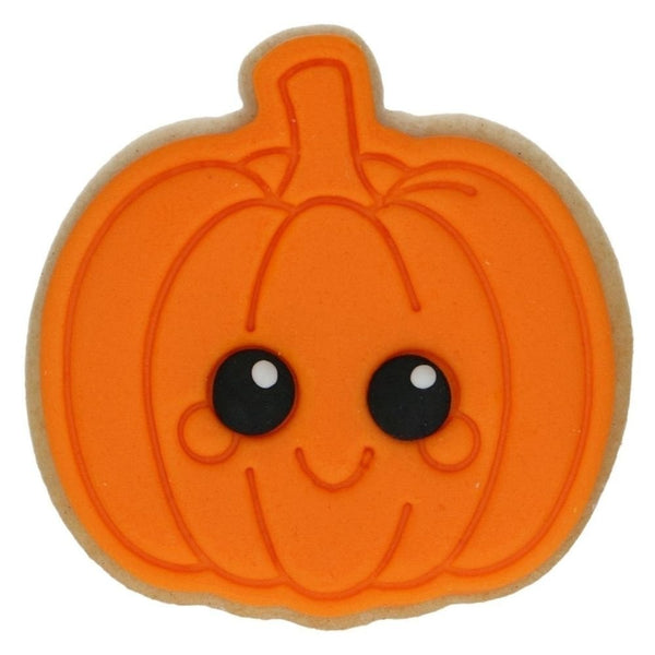 Pumpkin Cookie Cutter With Stamp 7.5cm
