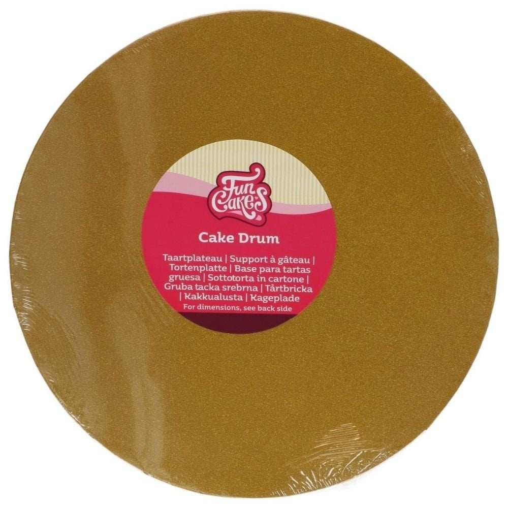 12mm Shimmering Gold Round Cake Drum Board
