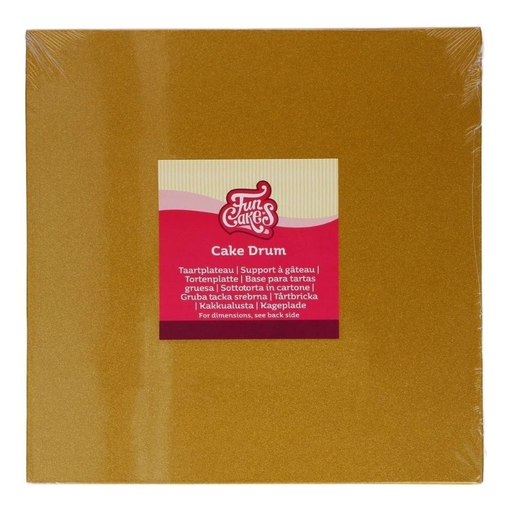 12mm Shimmering Gold Square Cake Drum Board