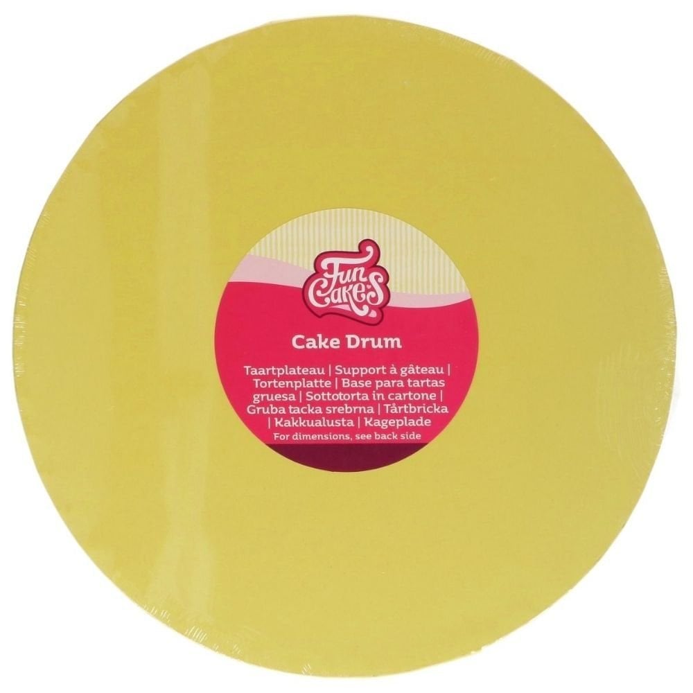 12mm Pastel Yellow Round Cake Drum Board