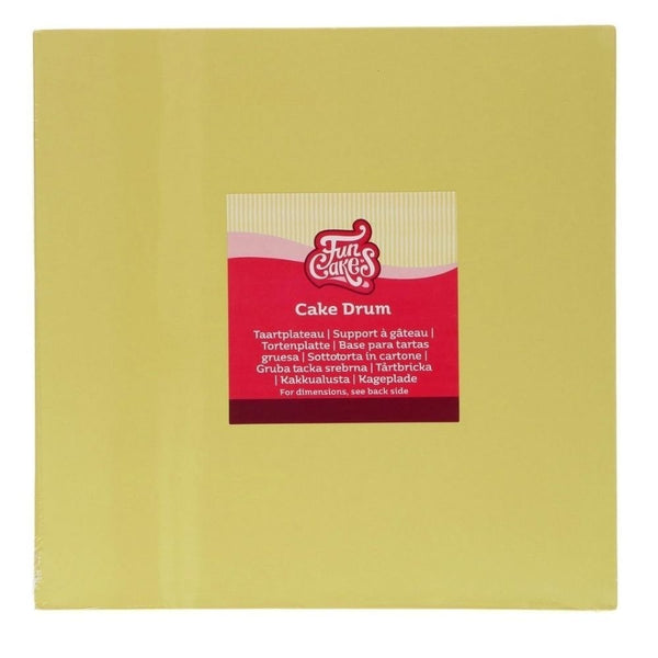 12mm Pastel Yellow Square Cake Drum Board