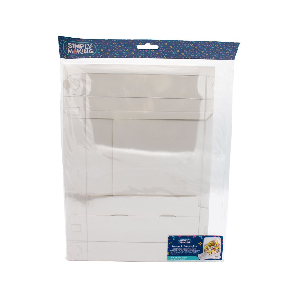 3" Deep White Hamper & Cupcake Box (Pack of 2)