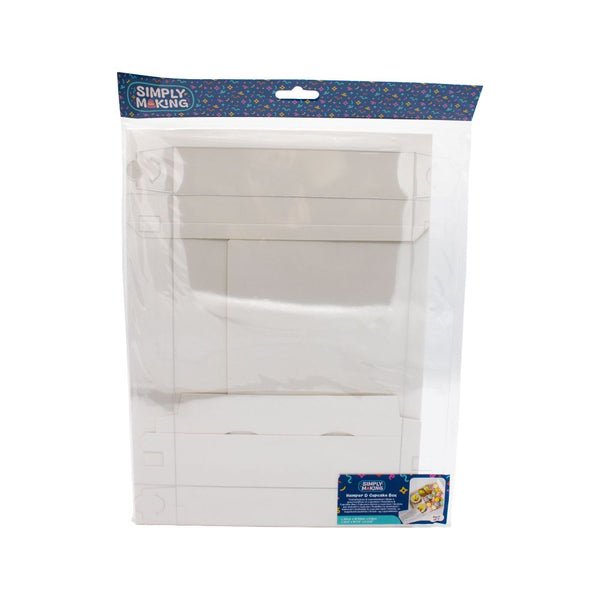 3" Deep White Hamper & Cupcake Box (Pack of 2)