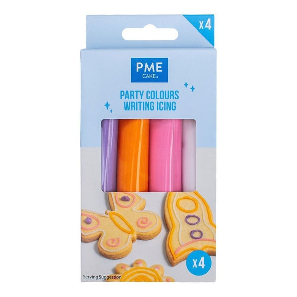 Party Colours Writing Icing Set of 4
